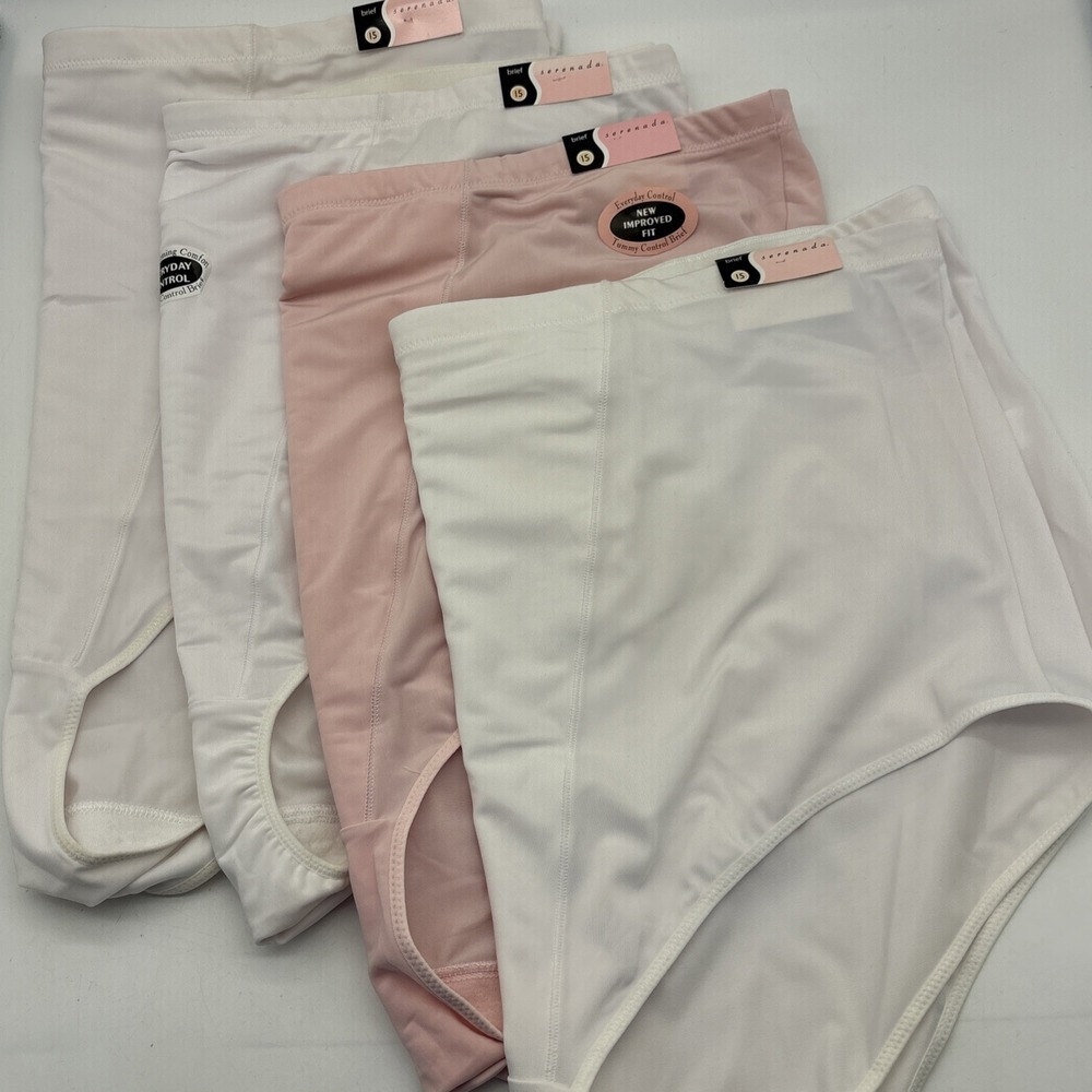 vtg women's Serenada brief Panty Underwear plus size 15.  Lot Of 4